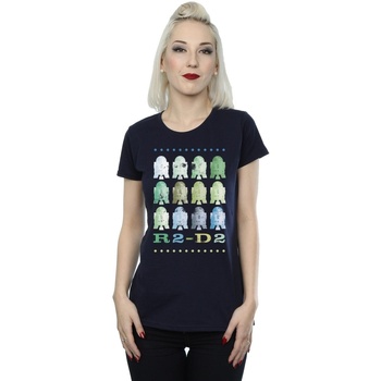 textil Mujer Camisetas manga larga Disney Green R2-D2 Azul