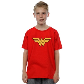 textil Niño Camisetas manga corta Dc Comics Wonder Woman Logo Rojo