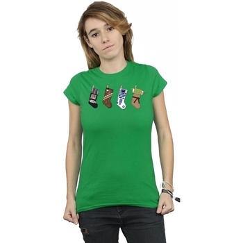 textil Mujer Camisetas manga larga Disney Christmas Stockings Verde
