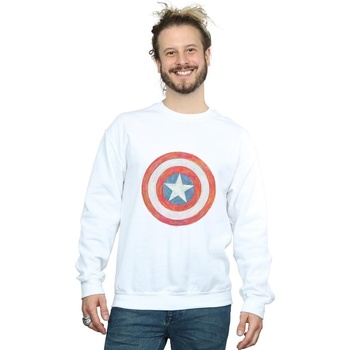 textil Hombre Sudaderas Marvel Captain America Sketched Shield Blanco