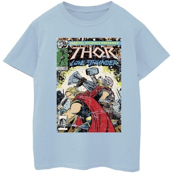 textil Niña Camisetas manga larga Marvel Thor Love And Thunder Vintage Poster Azul