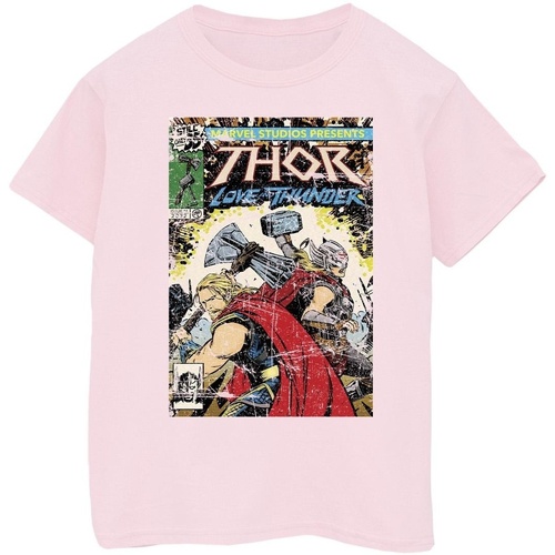 textil Niña Camisetas manga larga Marvel Thor Love And Thunder Vintage Poster Rojo