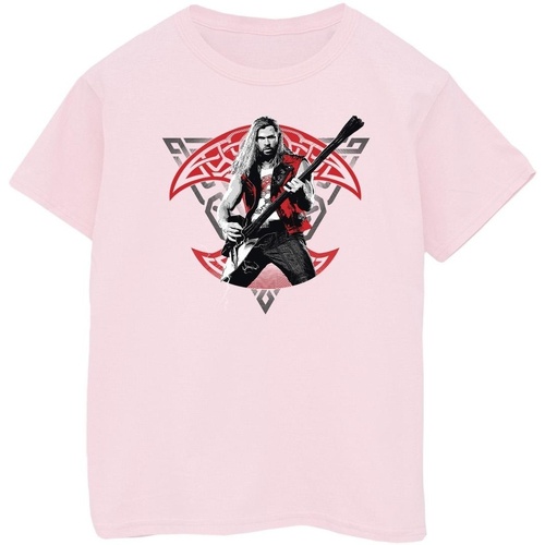 textil Niña Camisetas manga larga Marvel Thor Love And Thunder Solo Guitar Rojo