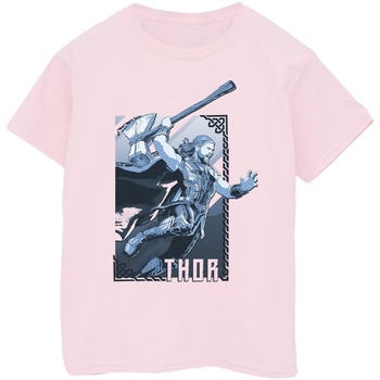 textil Niña Camisetas manga larga Marvel Thor Love And Thunder Attack Rojo