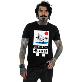 textil Hombre Camisetas manga larga Disney Mickey And Goofy Karate Negro