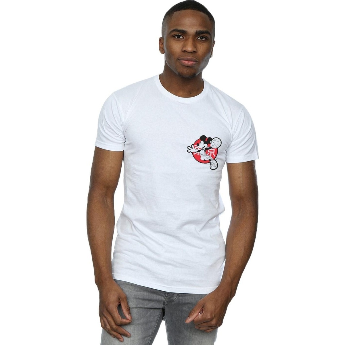 textil Hombre Camisetas manga larga Disney Mickey Mouse Dunking Blanco