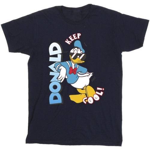 textil Hombre Camisetas manga larga Disney Donald Duck Cool Azul