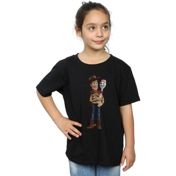 textil Niña Camisetas manga larga Disney Toy Story 4 Woody And Forky Negro