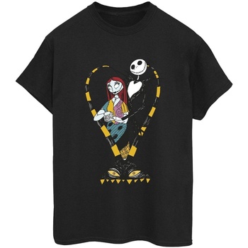 textil Mujer Camisetas manga larga Nightmare Before Christmas Heart Jack Negro