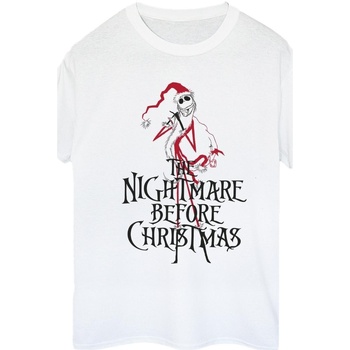 textil Mujer Camisetas manga larga Disney The Nightmare Before Christmas Santa Blanco