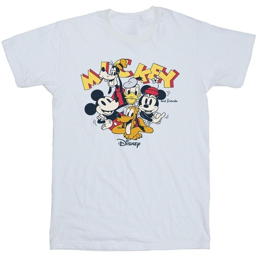 textil Hombre Camisetas manga larga Disney Mickey Mouse Group Blanco