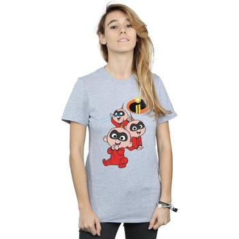 textil Mujer Camisetas manga larga Disney The Incredibles Jak Jak Gris
