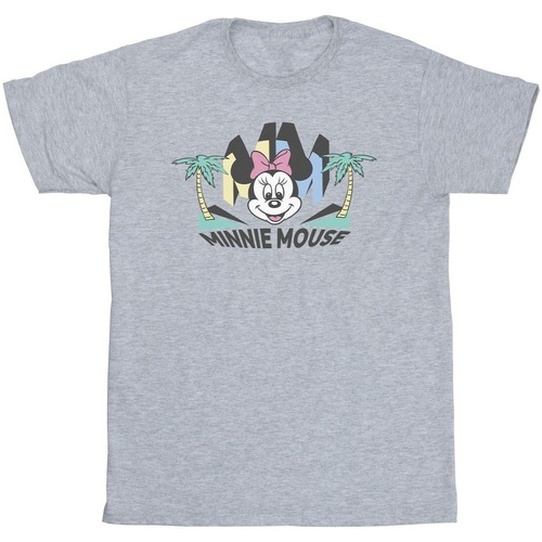textil Hombre Camisetas manga larga Disney Minnie MM Palm Gris