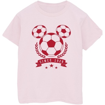 textil Hombre Camisetas manga larga Disney Mickey Football Head Rojo
