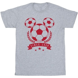 textil Hombre Camisetas manga larga Disney Mickey Football Head Gris