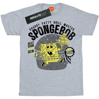 textil Mujer Camisetas manga larga Spongebob Squarepants Krabby Patty Gris