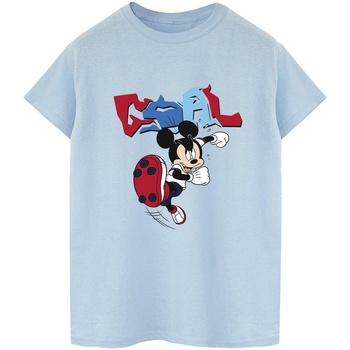 textil Hombre Camisetas manga larga Disney Mickey Mouse Goal Striker Pose Azul
