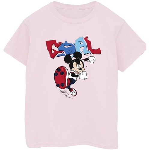 textil Hombre Camisetas manga larga Disney Mickey Mouse Goal Striker Pose Rojo