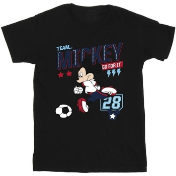 textil Hombre Camisetas manga larga Disney Mickey Mouse Team Mickey Football Negro