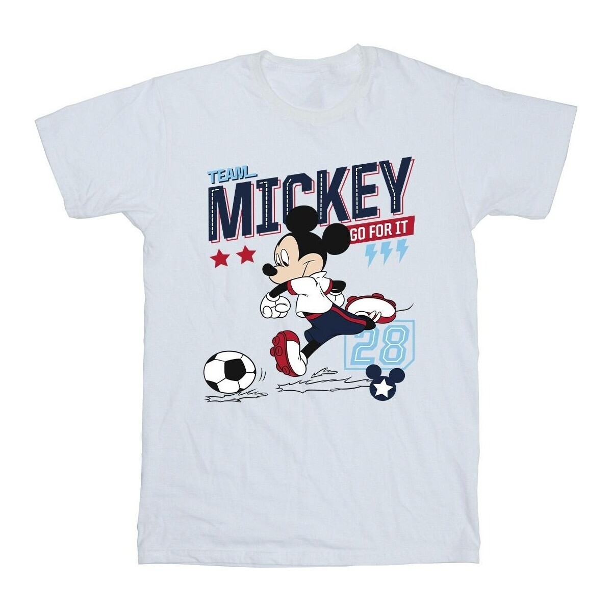 textil Hombre Camisetas manga larga Disney Mickey Mouse Team Mickey Football Blanco