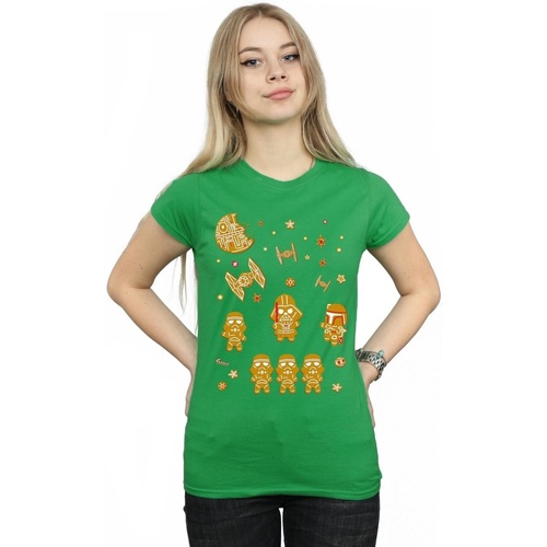 textil Mujer Camisetas manga larga Disney Gingerbread Empire Verde
