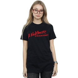 textil Mujer Camisetas manga larga A Nightmare On Elm Street Red Logo Negro