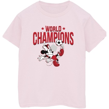 textil Hombre Camisetas manga larga Disney Minnie Mouse World Champions Rojo
