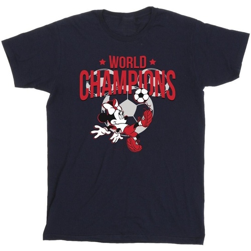 textil Hombre Camisetas manga larga Disney Minnie Mouse World Champions Azul