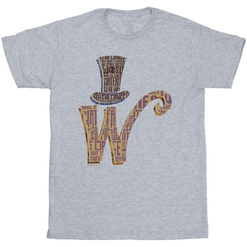 textil Niña Camisetas manga larga Willy Wonka W Logo Hat Gris