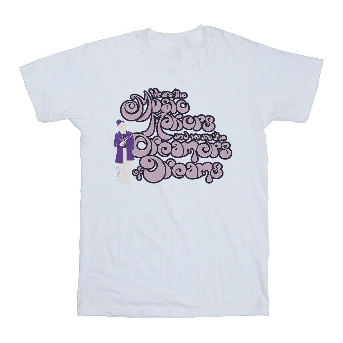 textil Niña Camisetas manga larga Willy Wonka Dreamers Text Blanco