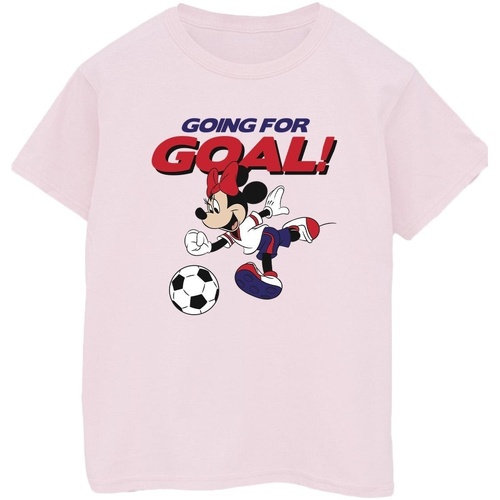 textil Hombre Camisetas manga larga Disney Minnie Mouse Going For Goal Rojo