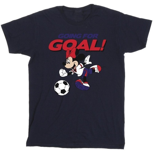 textil Hombre Camisetas manga larga Disney Minnie Mouse Going For Goal Azul