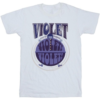 textil Niña Camisetas manga larga Willy Wonka Violet Turning Violet Blanco
