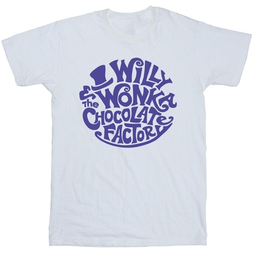 textil Niña Camisetas manga larga Willy Wonka & The Chocolate Fact Typed Logo Blanco