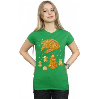 textil Mujer Camisetas manga larga Disney Gingerbread Rebels Verde