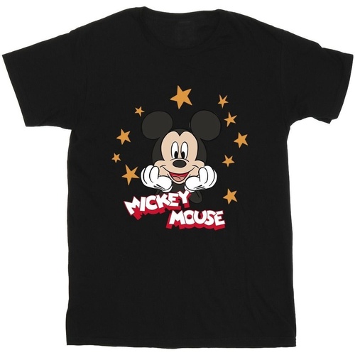 textil Hombre Camisetas manga larga Disney Mickey Mouse Stars Negro