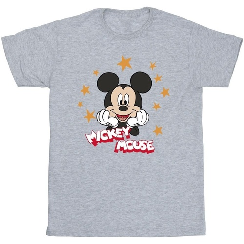 textil Hombre Camisetas manga larga Disney Mickey Mouse Stars Gris
