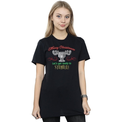 textil Mujer Camisetas manga larga National Lampoon´s Christmas Va Moose Head Negro