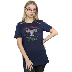 textil Mujer Camisetas manga larga National Lampoon´s Christmas Va Moose Head Azul