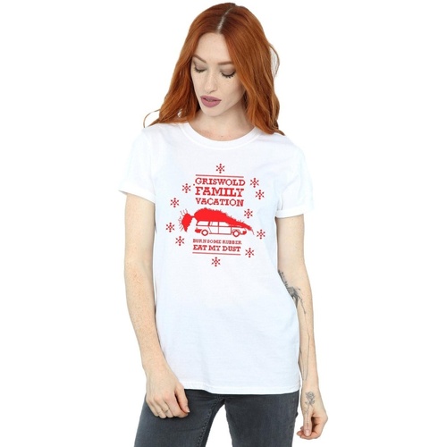 textil Mujer Camisetas manga larga National Lampoon´s Christmas Va Eat My Dust Blanco