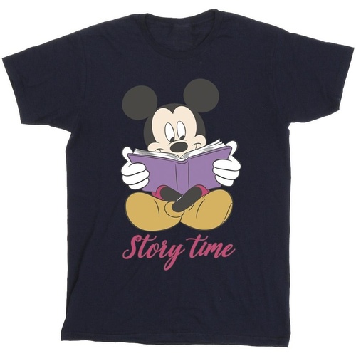 textil Hombre Camisetas manga larga Disney Mickey Mouse Story Time Azul