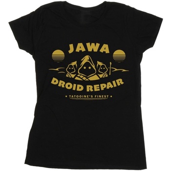 textil Mujer Camisetas manga larga Disney Jawa Droid Repair Negro
