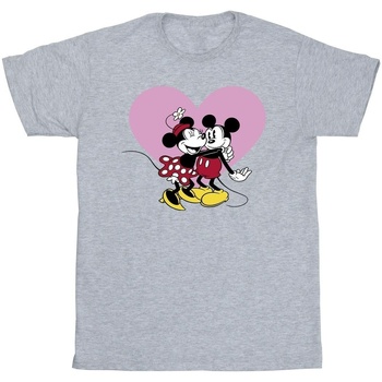 textil Hombre Camisetas manga larga Disney Mickey Mouse Love Languages Gris