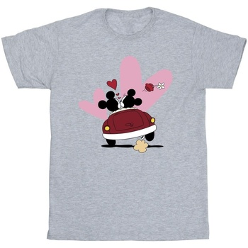 textil Hombre Camisetas manga larga Disney Mickey Mouse Car Print Gris