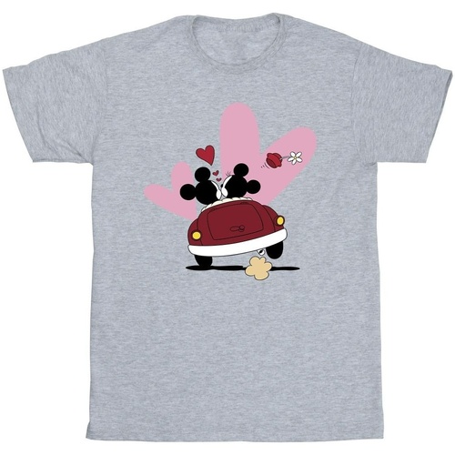 textil Hombre Camisetas manga larga Disney Mickey Mouse Car Print Gris