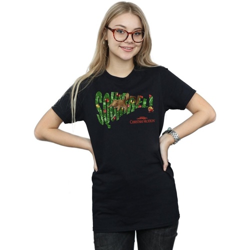 textil Mujer Camisetas manga larga National Lampoon´s Christmas Va Squirrel Tree Negro