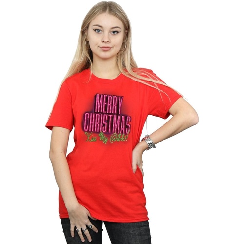 textil Mujer Camisetas manga larga National Lampoon´s Christmas Va Kiss My Ass Rojo