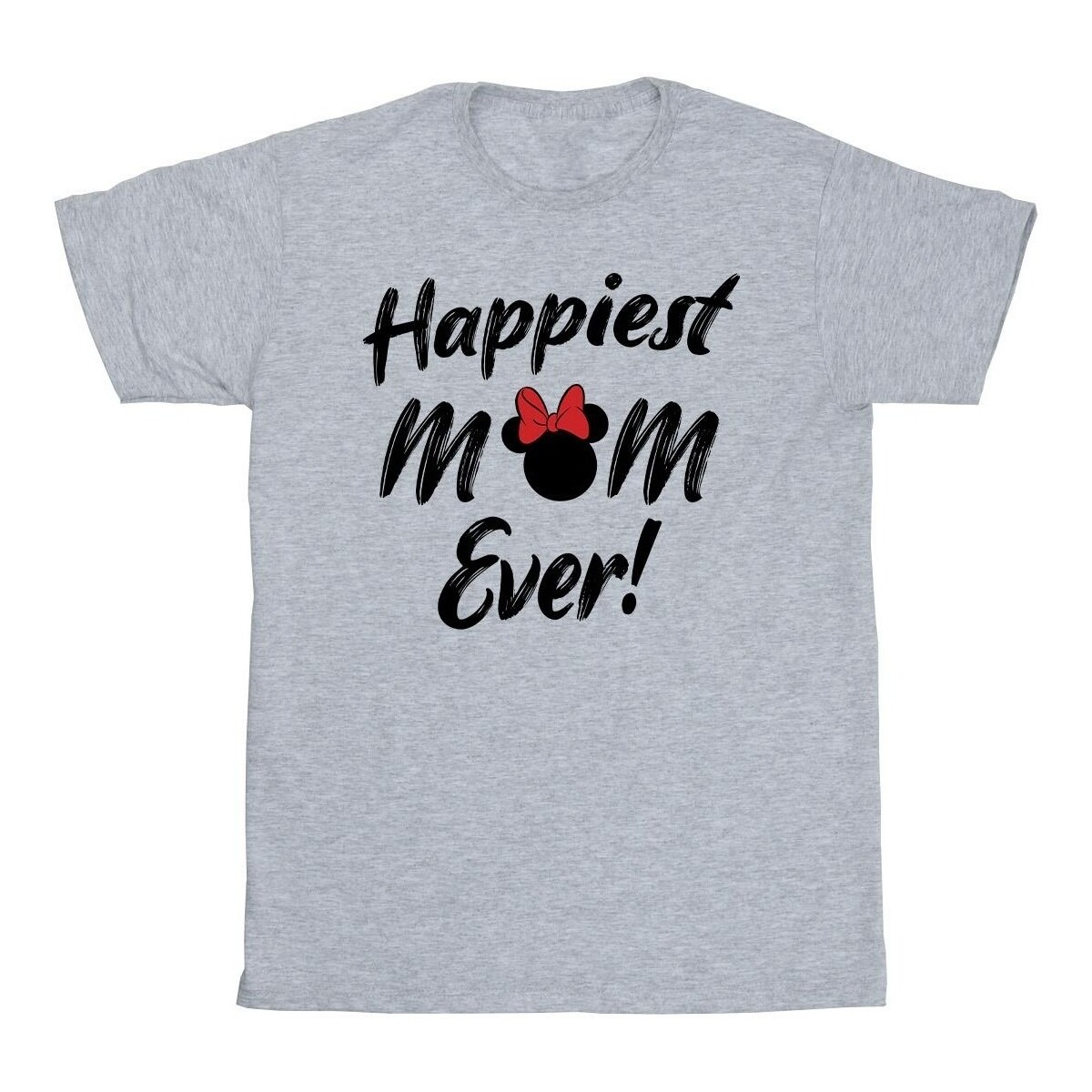 textil Hombre Camisetas manga larga Disney Minnie Mouse Happiest Mom Ever Gris