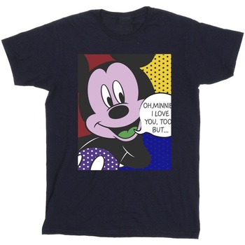 textil Hombre Camisetas manga larga Disney Mickey Mouse Oh Minnie Pop Art Azul