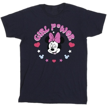 textil Hombre Camisetas manga larga Disney Minnie Mouse Girl Power Azul